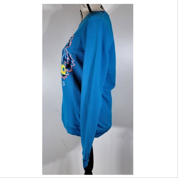Kenzo Paris Blue Tiger Embroidered Logo Crewneck Sweatshirt, Womens Size Medium - Picture 2 of 8